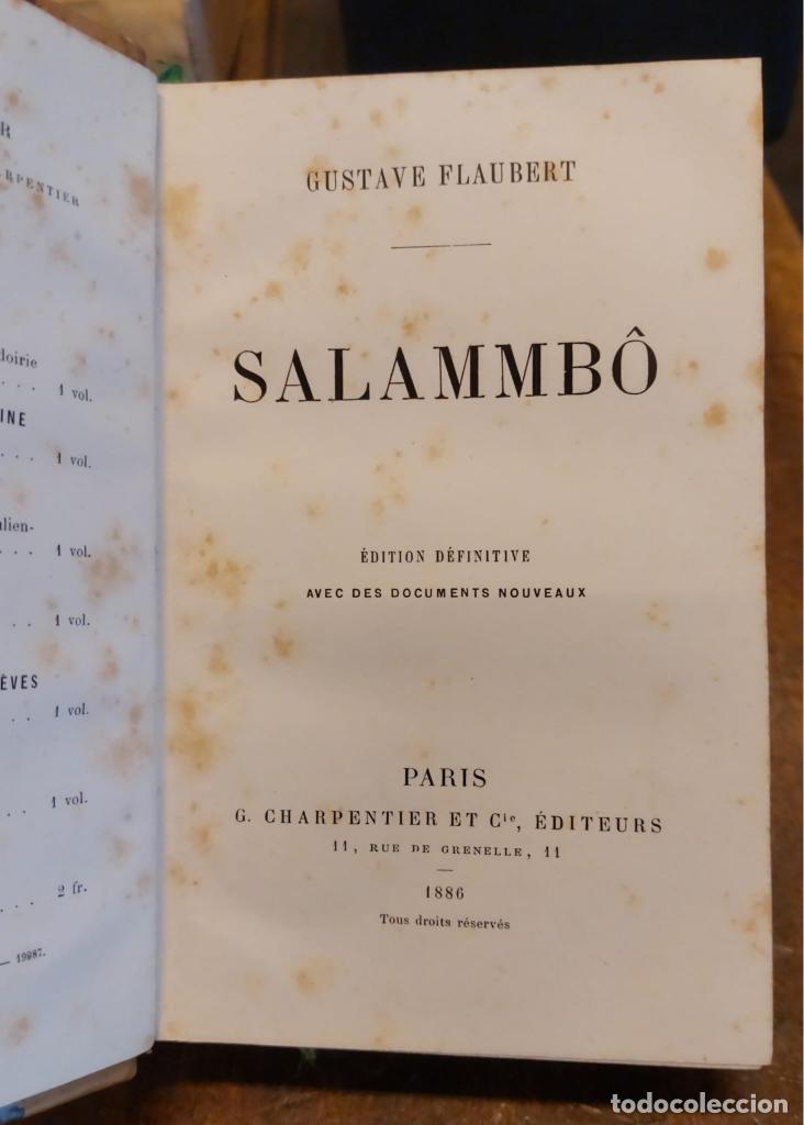 Libros: SALAMMBO. &euml;dition d&eacute;finitve avec des documents nouveaux. - FLAUBERT, Gustave - Foto 2