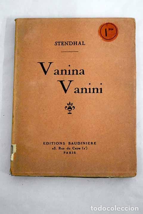 Libros: Vanina Vanini: Stendhal.- Stendhal - Foto 1