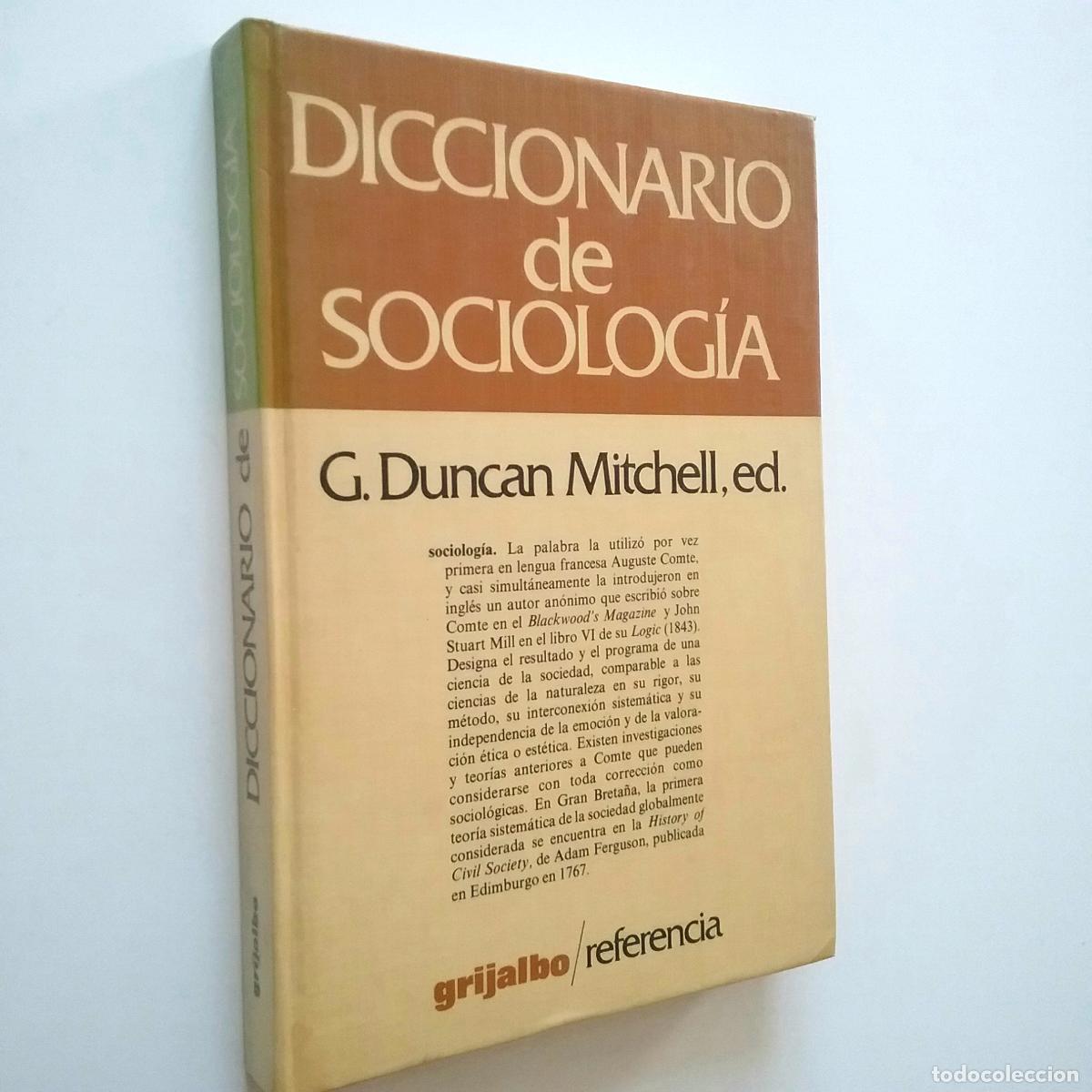 Libros: G. Duncan Mitchell, ed. - Diccionario de sociolog&iacute;a - Foto 1