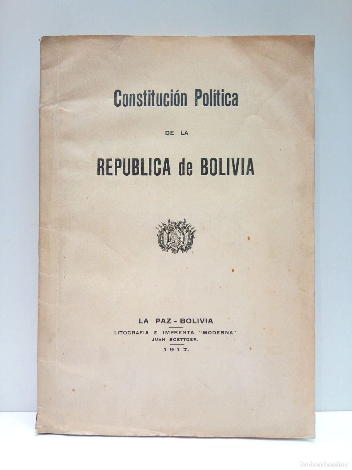 Libros: CONSTITUCION... - Constituci&oacute;n Pol&iacute;tica de la Rep&uacute;blica de Bolivia - Foto 1