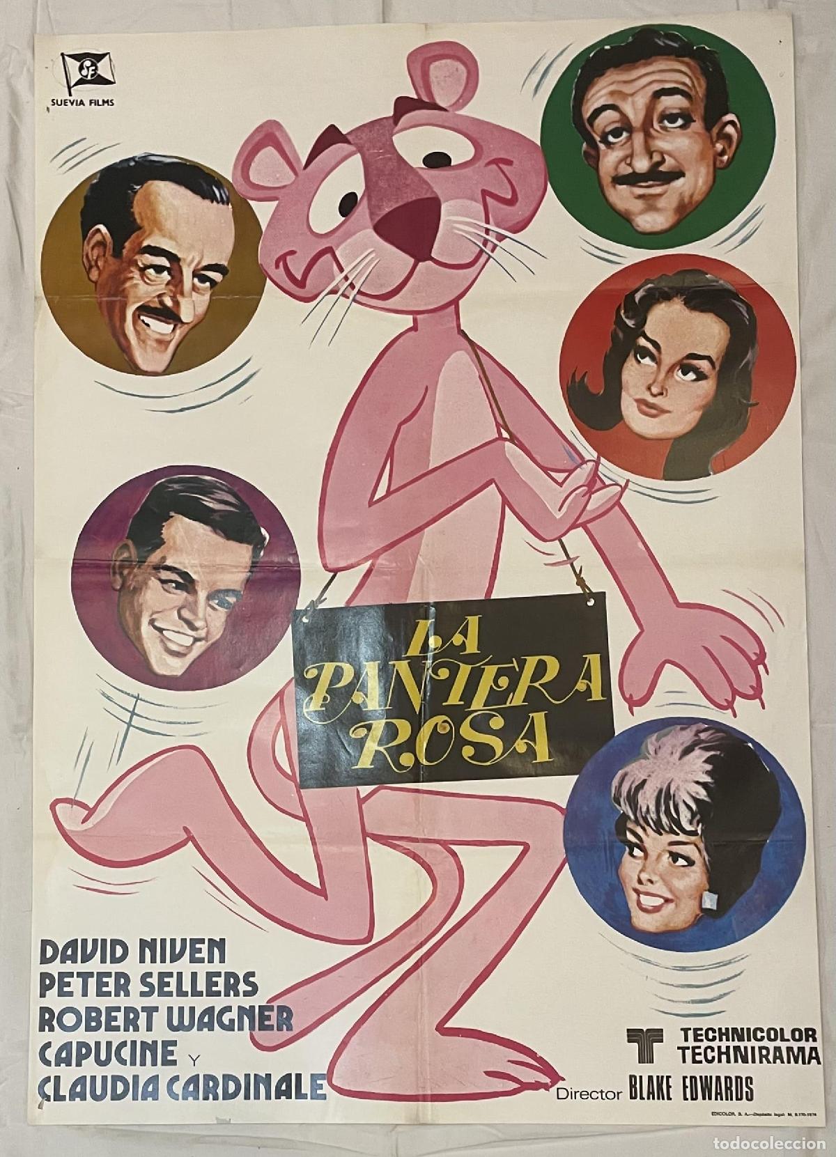 Libros: La Pantera Rosa. Cartel original de la pel&iacute;cula. - Foto 1