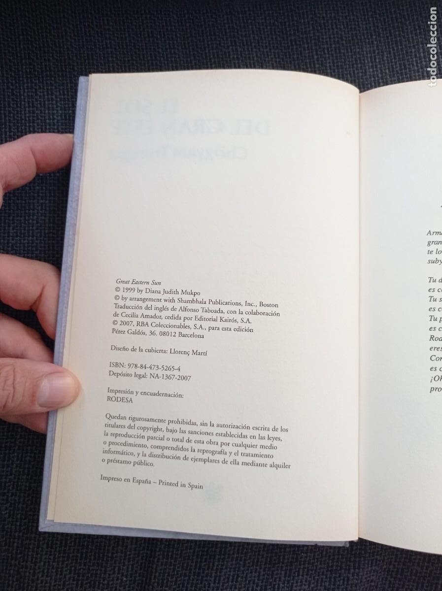 Libros: Libro El sol del gran este. Chogyam Trungpa. RBA 2007. - Foto 4