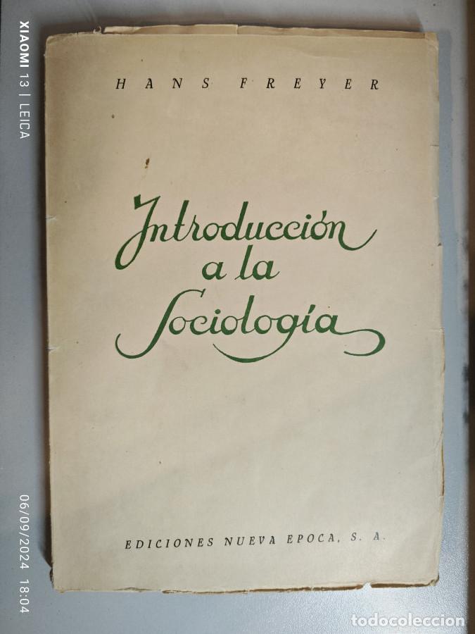 Libros: Introducci&oacute;n a la sociolog&iacute;a. - FREYER, Hans. TDK904 - Foto 1