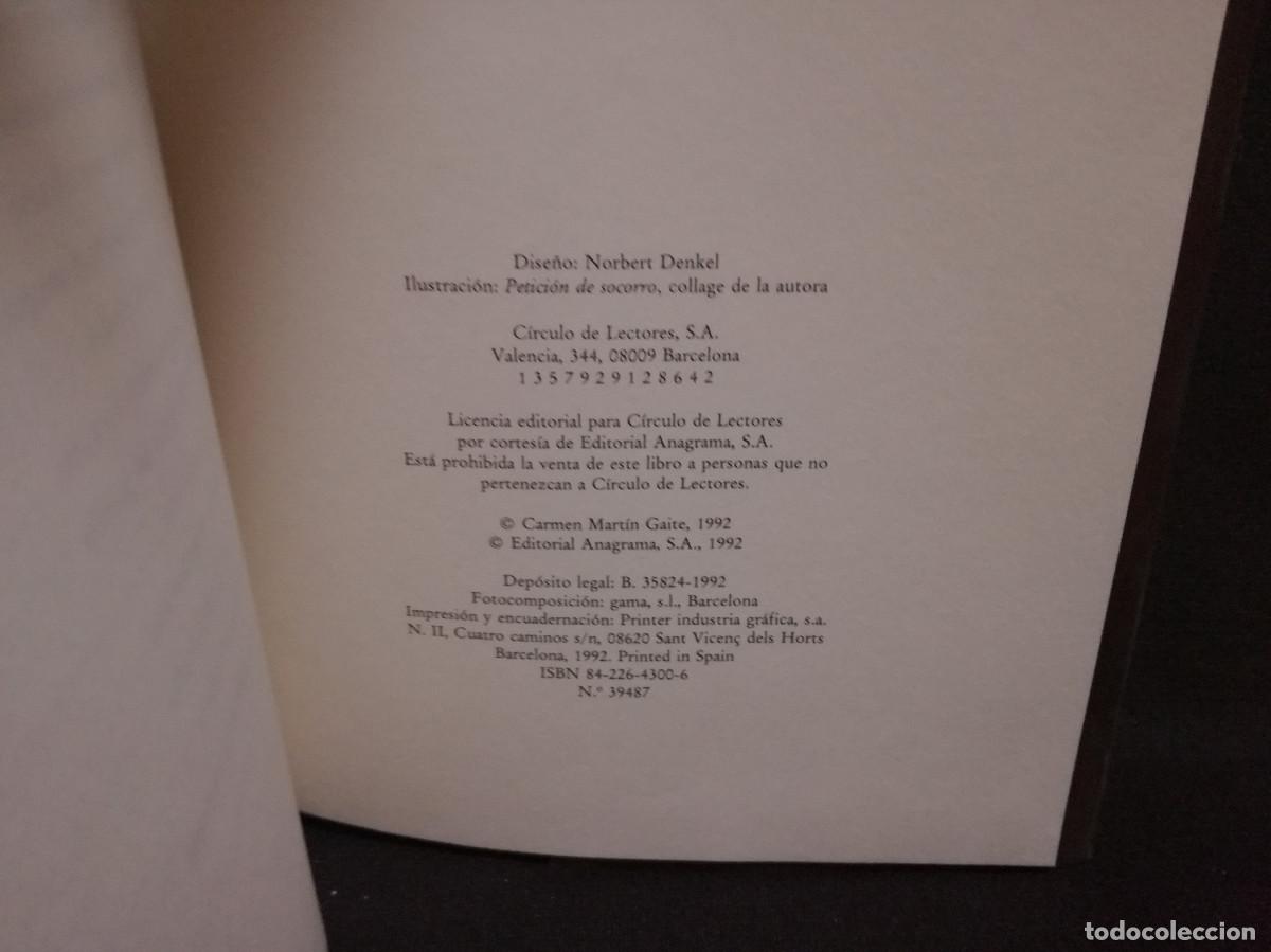 Libros: LIBRO - NUBOSIDAD VARIABLE - CARMEN MART&Iacute;N GAITE - Foto 2