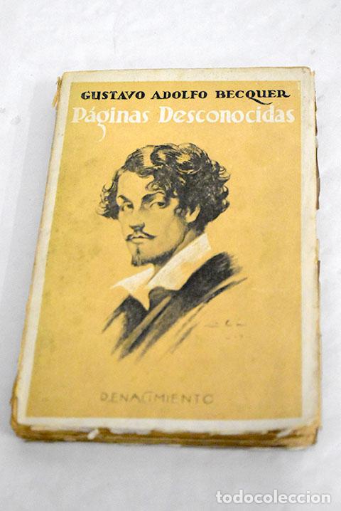 Libros: P&aacute;ginas desconocidas.- B&eacute;cquer, Gustavo Adolfo - Foto 1