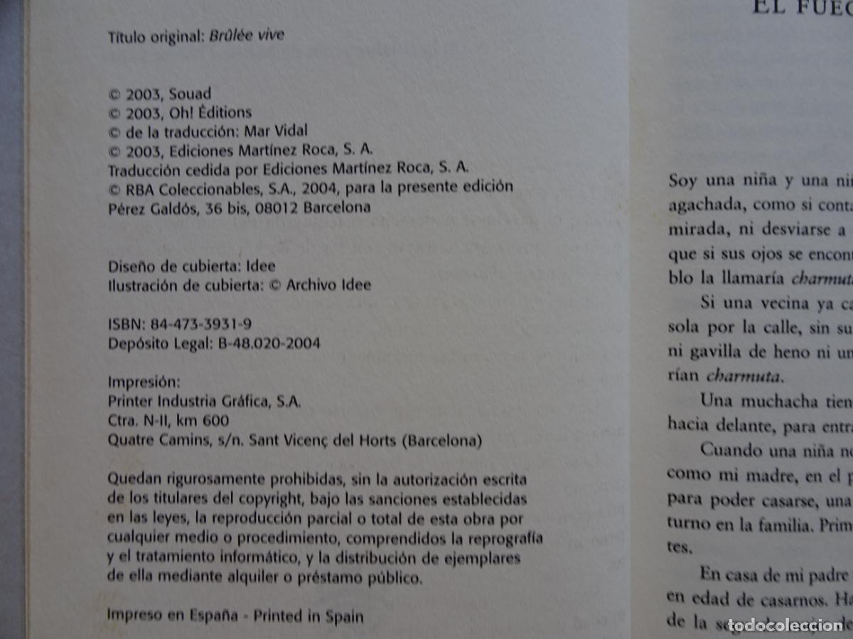 Libros: quemada viva souad editorial rba 2004 coleccionables - Foto 4