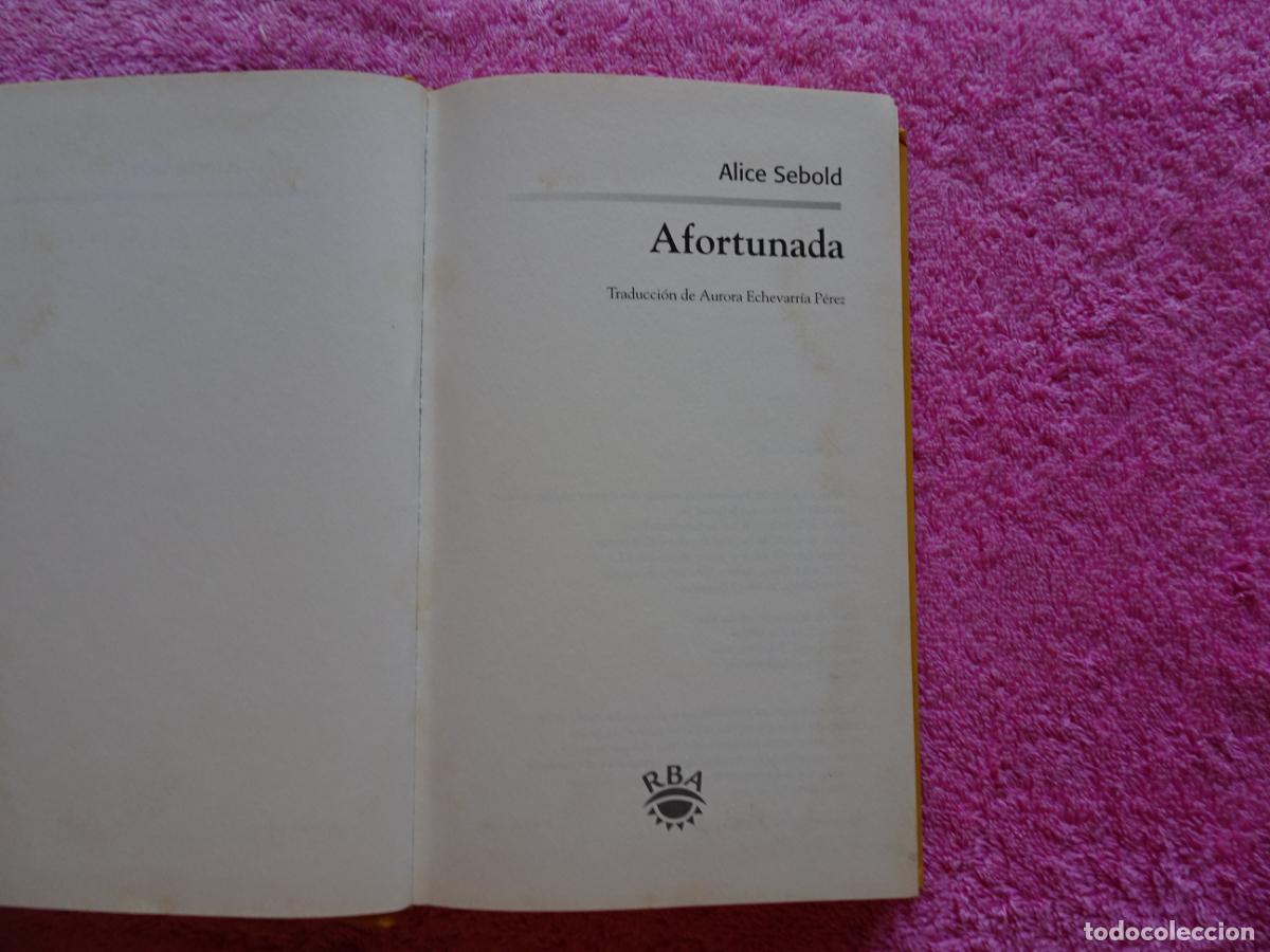 Libros: Afortunada Alice Sebold editorial rba 2007 coleccionables - Foto 3