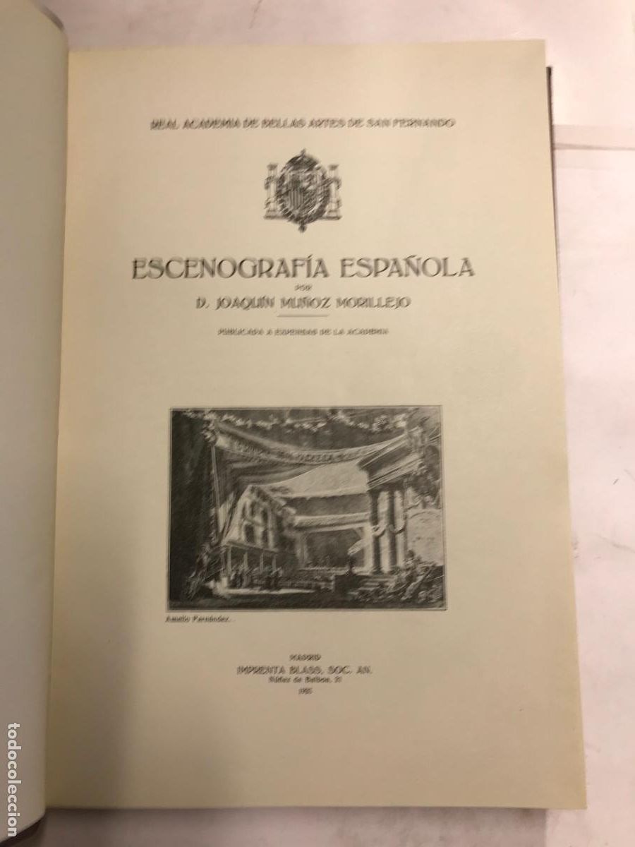 Libri di seconda mano: ESCENOGRAF&Iacute;A ESPA&Ntilde;OLA. - JOAQU&Iacute;N MU&Ntilde;OZ MORILLEJO.