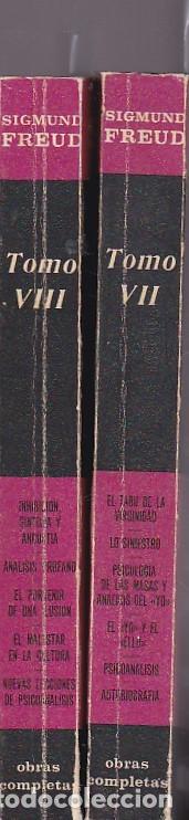 Libros: Obras completas.Tomo VIII, VII - FREUD,Sigmund - Foto 1
