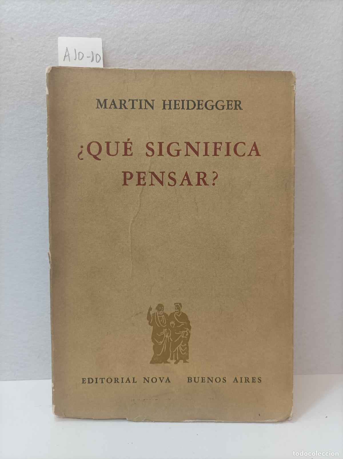 Libros: HEIDEGGER, Martin: - &iquest;Qu&eacute; significa pensar? - Foto 1