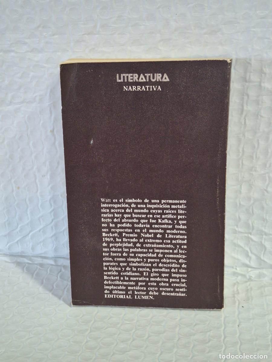 Libros: SAMUEL BECKETT, WATT ,LUMEN, EDICIONES DE BOLSILLO - Foto 3