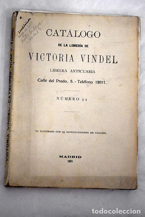 Libros: Cat&aacute;logo de la librer&iacute;a de Victoria Vindel. N&ordm; 11 - Foto 1