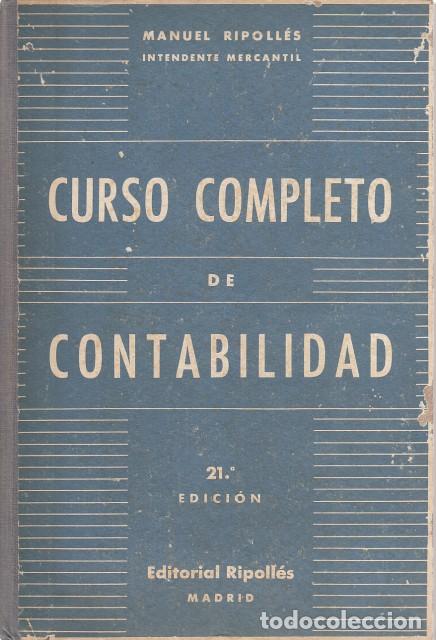 Libros: CURSO COMPLETO DE CONTABILIDAD - RIPOLL&Eacute;S BAQUER, MANUEL - Foto 1