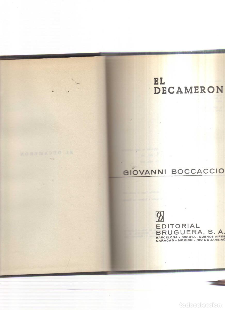 Libros: EL DECAMERON GIOVANNI BOCCACCIO BRUGUERA - Foto 2
