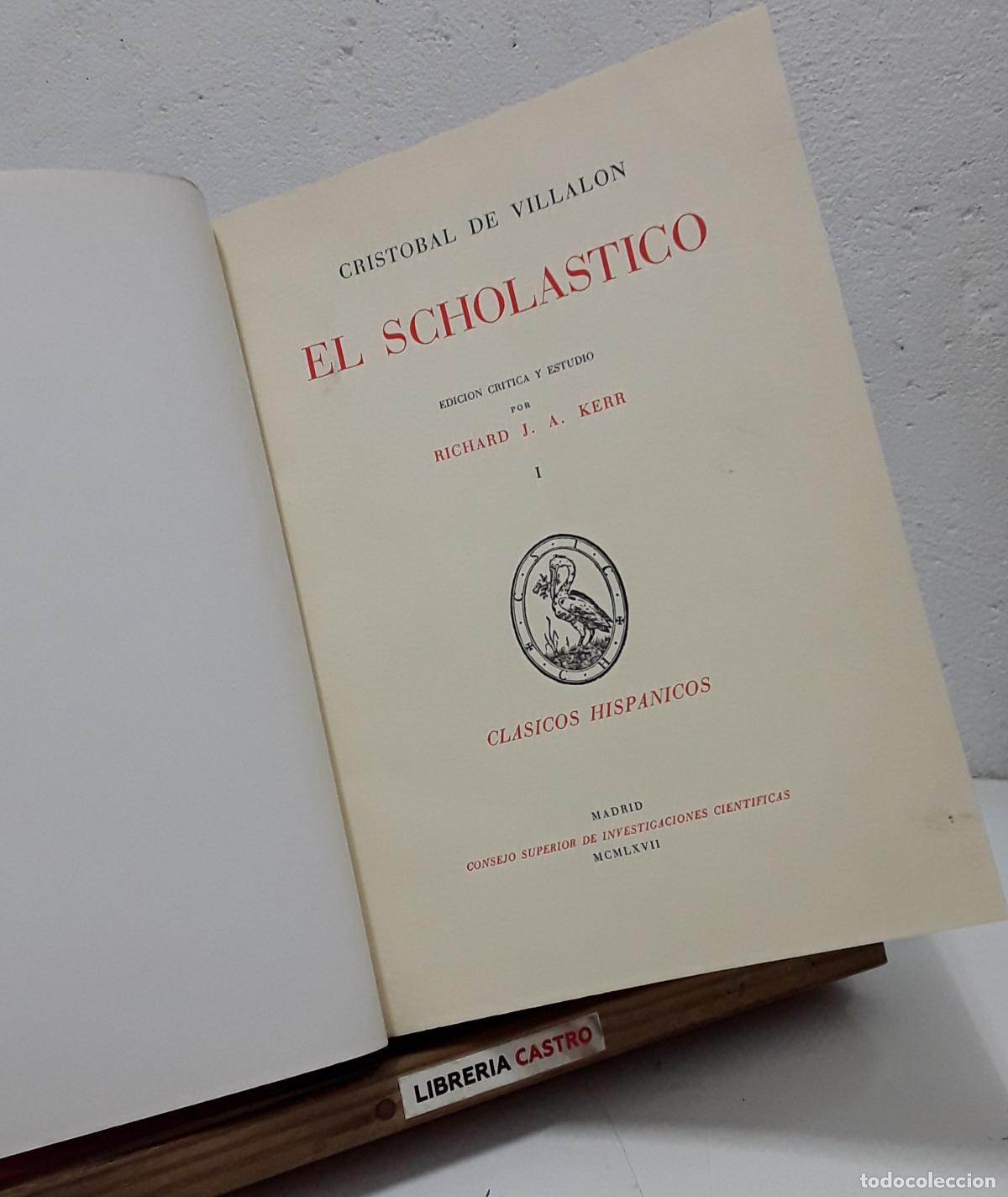 Libros: El Scholastico. I - Crist&oacute;bal de Villal&oacute;n. - Foto 1