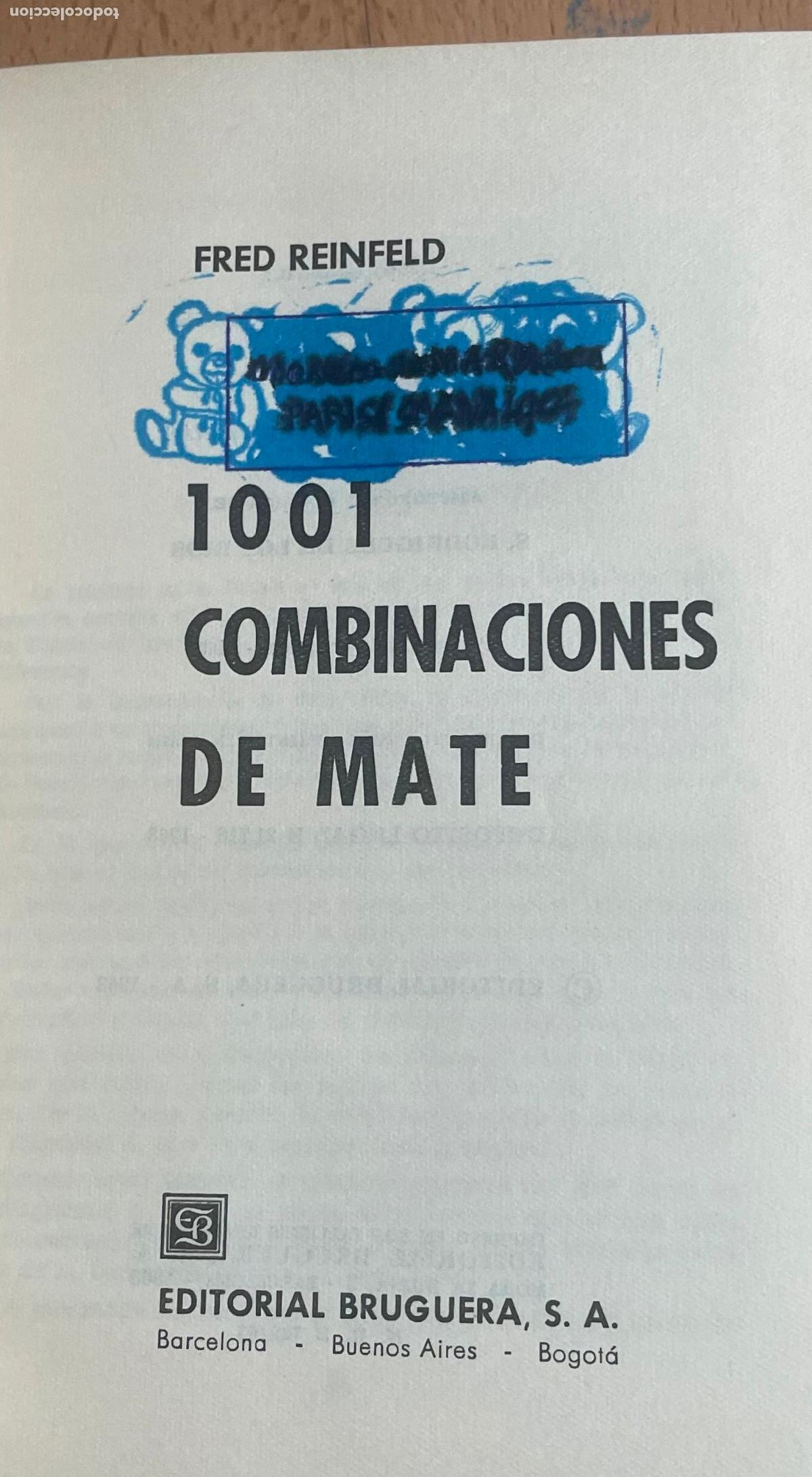Libros: 1001 COMBINACIONES DE MATE, Fred Reinfeld - Foto 3
