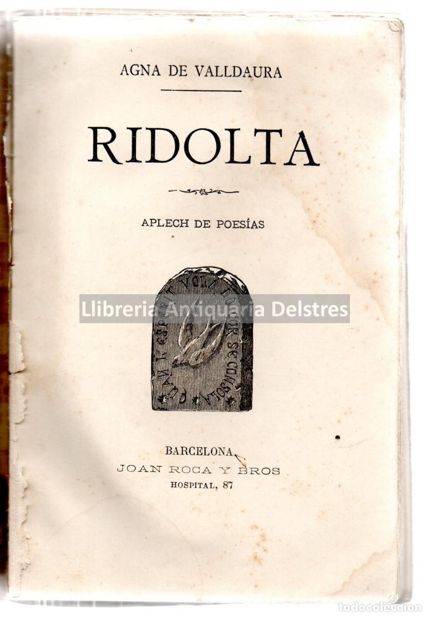Libros: Valldaura, Agna de. - Ridolta. Aplech de poes&iacute;as. - Foto 1