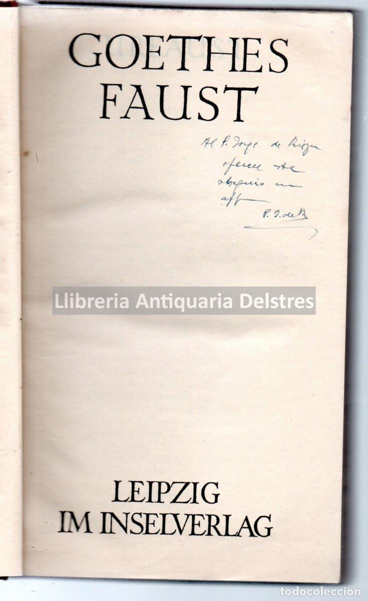 Libros: Goethe, Johann Wolfgang von. - Goethes Faust. - Foto 1
