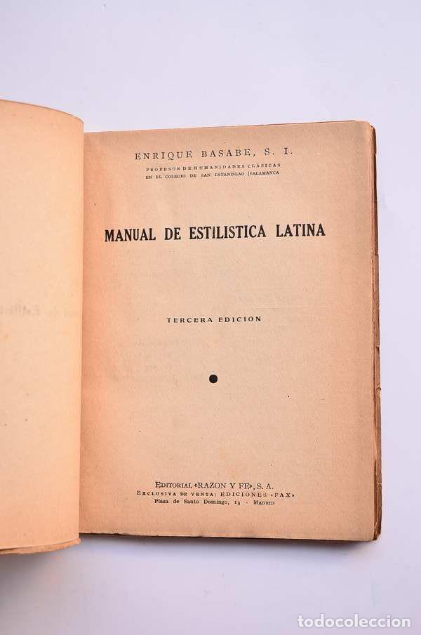 Libros: Manual de estil&iacute;stica latina - BASABE, Enrique - Foto 2