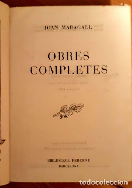 Libros: OBRES COMPLETES - Joan Maragall - Foto 3