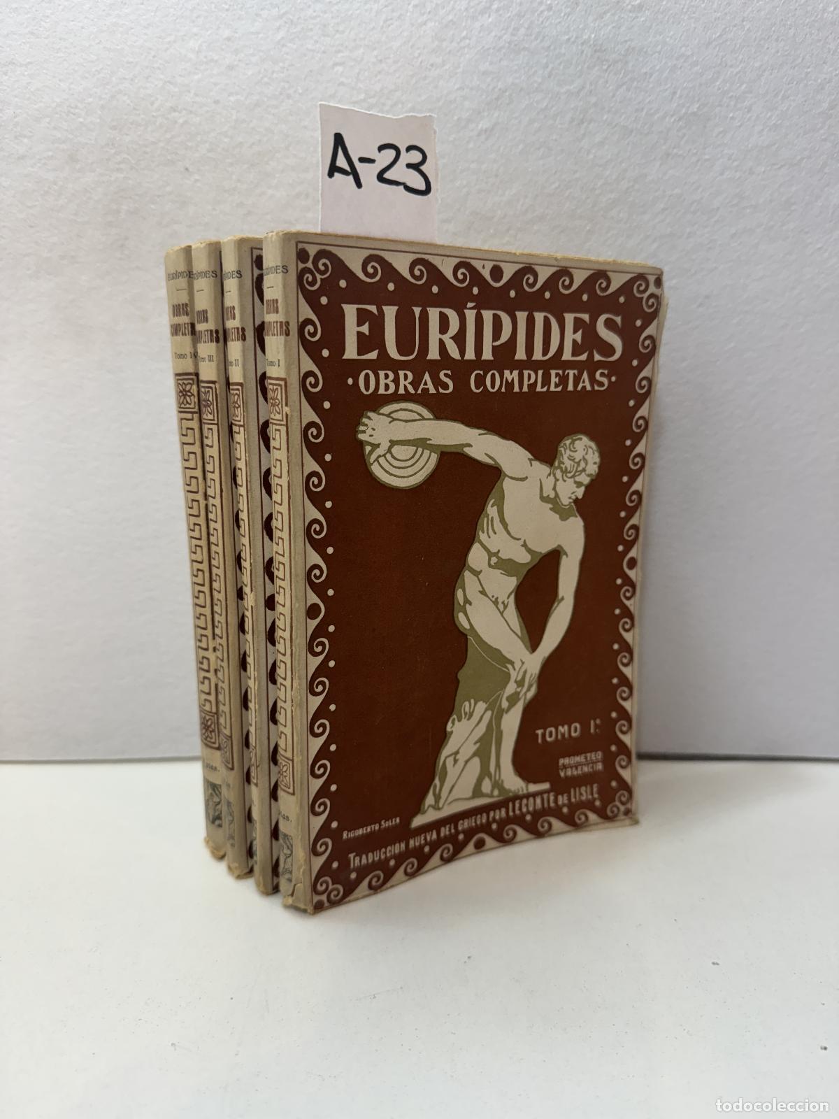 Libros: EUR&Iacute;PIDES: - Obras completas. 4 tomos. - Foto 1