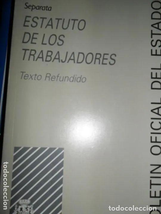 Libros: Separata, Estatuto de los trabajadores, Texto refundido, ed. BOE, 1995 - Foto 2