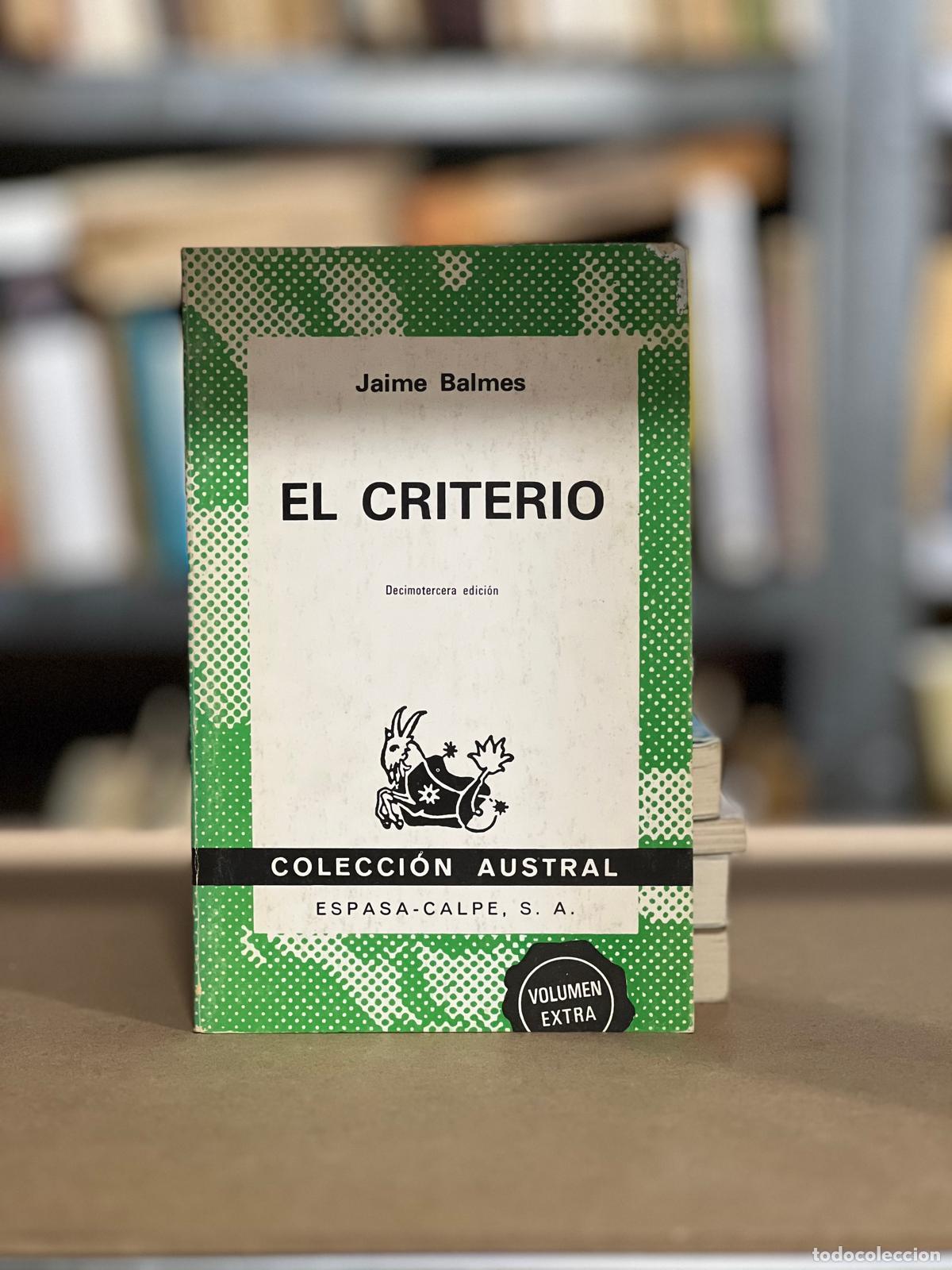 Libros: El Criterio - Balmes - Foto 1
