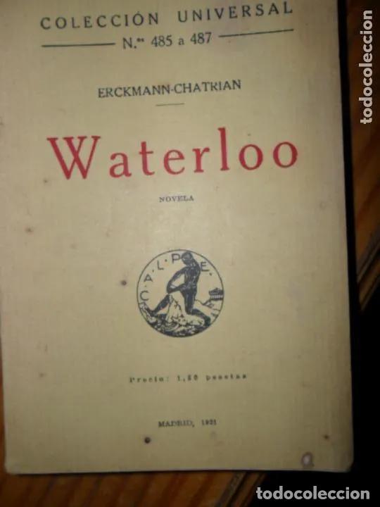Libros: Waterloo, Erckmann-Chatrian, ed. Calpe, 1921 - Erckmann-Chatrian - Foto 2