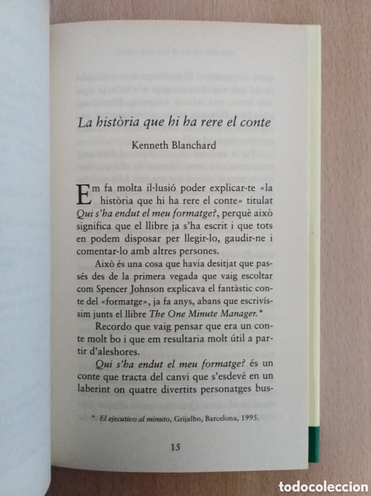 Libros: QUI SHA ENDUT EL MEU FORMATGE?. Spencer Johnson - Foto 9
