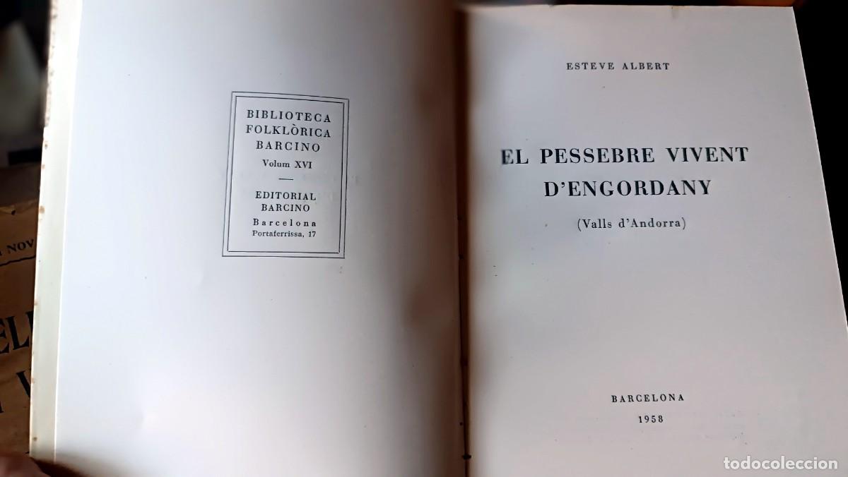 Libros: el Pessebre dengordany Esteve Albert 1958 - Foto 2