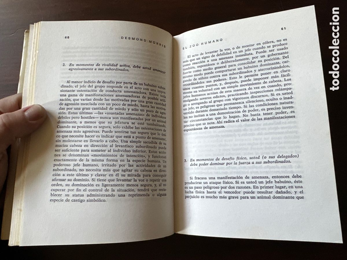 Libros: EL ZOO HUMANO - MORRIS, DESMOND - Foto 6