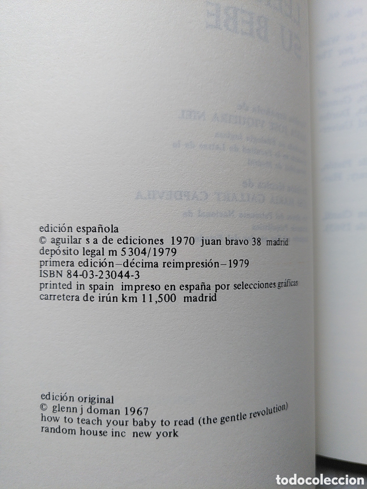 Libros: C&oacute;mo ense&ntilde;ar a leer a su beb&eacute; - Glenn J. Doman (1979) - Foto 4