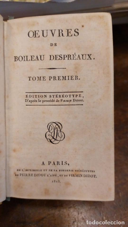 Libros: OEUVRES. Edition st&eacute;r&eacute;otype. - DESPR&Eacute;AUX, Boileau. - Foto 2