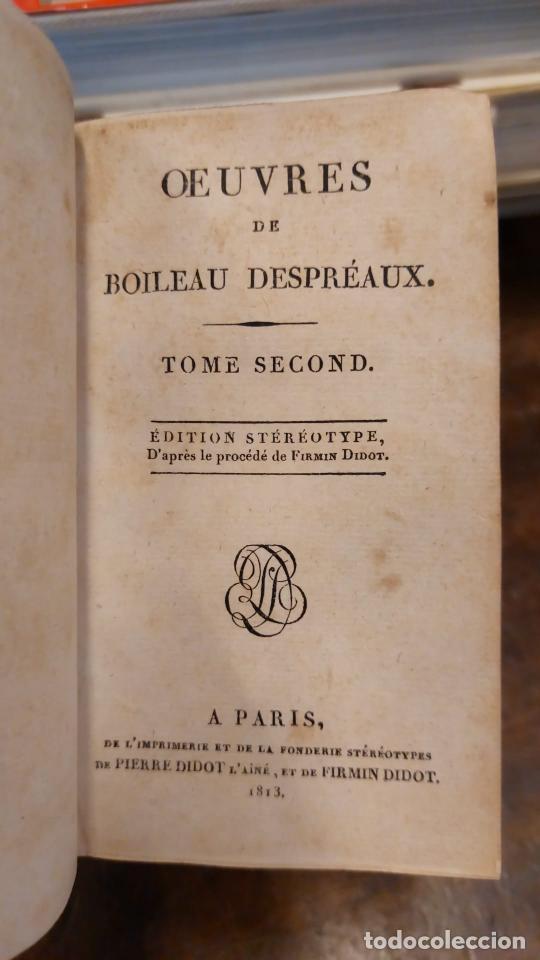 Libros: OEUVRES. Edition st&eacute;r&eacute;otype. - DESPR&Eacute;AUX, Boileau. - Foto 3