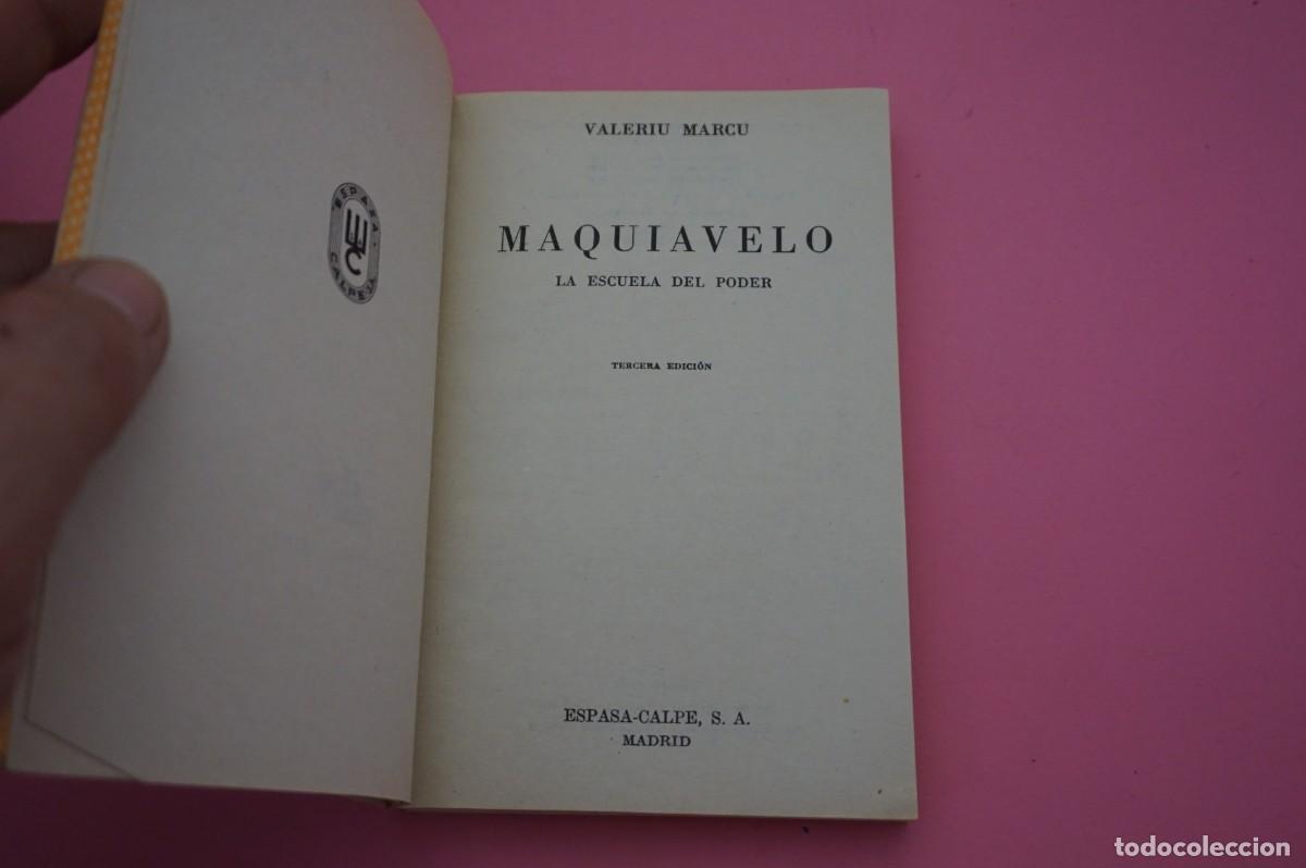 Libros: MAQUIAVELO - LA ESCUELA DEL PODER - COLECCION AUSTRAL ESPASA-CALPE - Foto 2