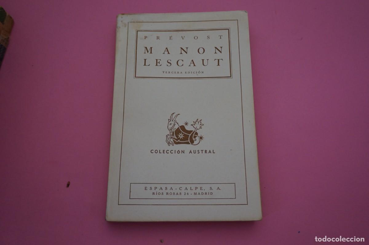 Libros: MANON LESCAUT - COLECCION AUSTRAL ESPASA-CALPE - Foto 1