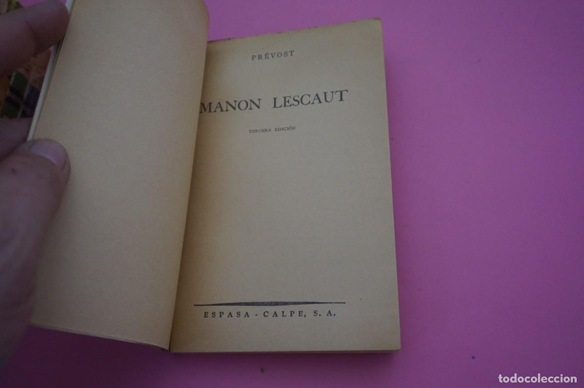 Libros: MANON LESCAUT - COLECCION AUSTRAL ESPASA-CALPE - Foto 2