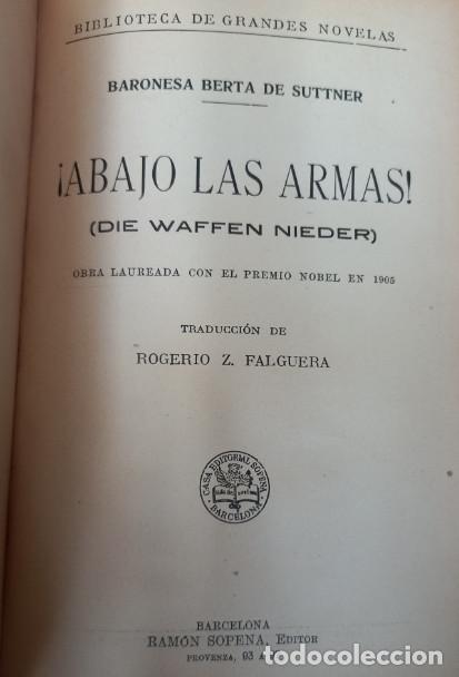 Libros: ABAJO LAS ARMAS, BARONESA BERTA DE SUTTNER, RAMON SOPENA - Foto 5