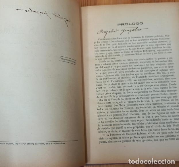 Libros: ABAJO LAS ARMAS, BARONESA BERTA DE SUTTNER, RAMON SOPENA - Foto 6