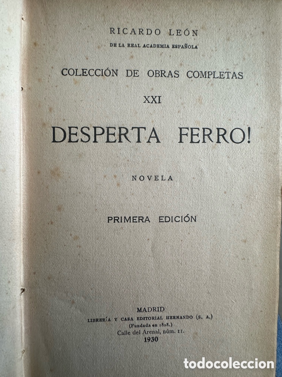 Libros: Desperta ferro - Ricardo Leon - Foto 2