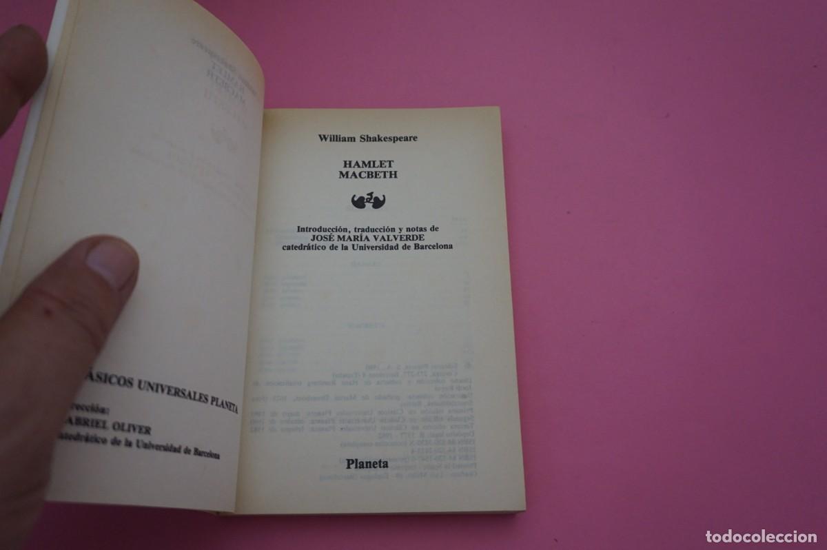 Libros: AR11A/ HAMLET MACBETH - WILLIAM SHAKESPEARE / EDITORIAL PLANETA - Foto 2