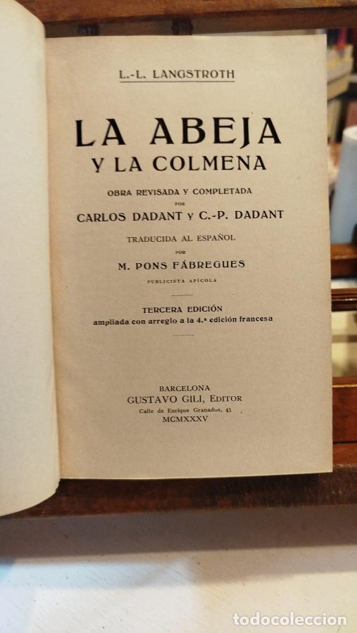 Libros: La abeja y la colmena - Langstroth, Lorenzo (1810-1895) - Foto 3