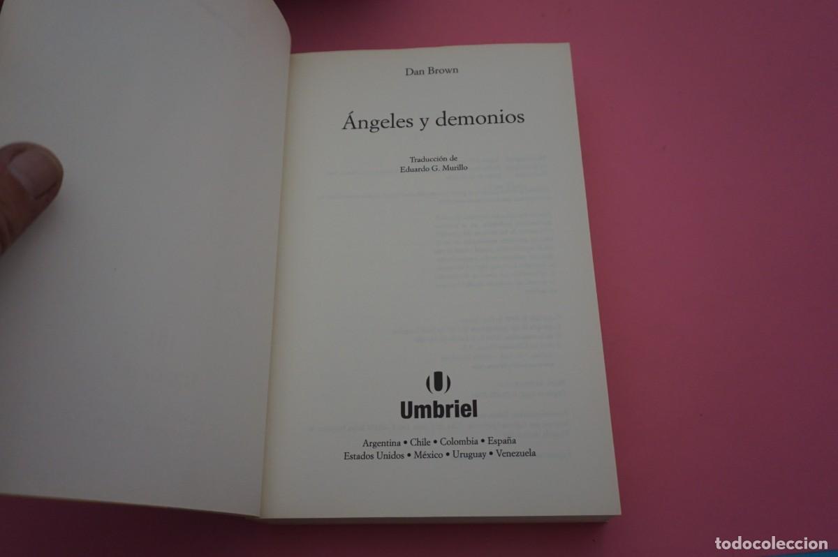 Libros: AR5E/ ANGELES Y DEMONIOS - DAN BROWN / UMBRIEL - Foto 2