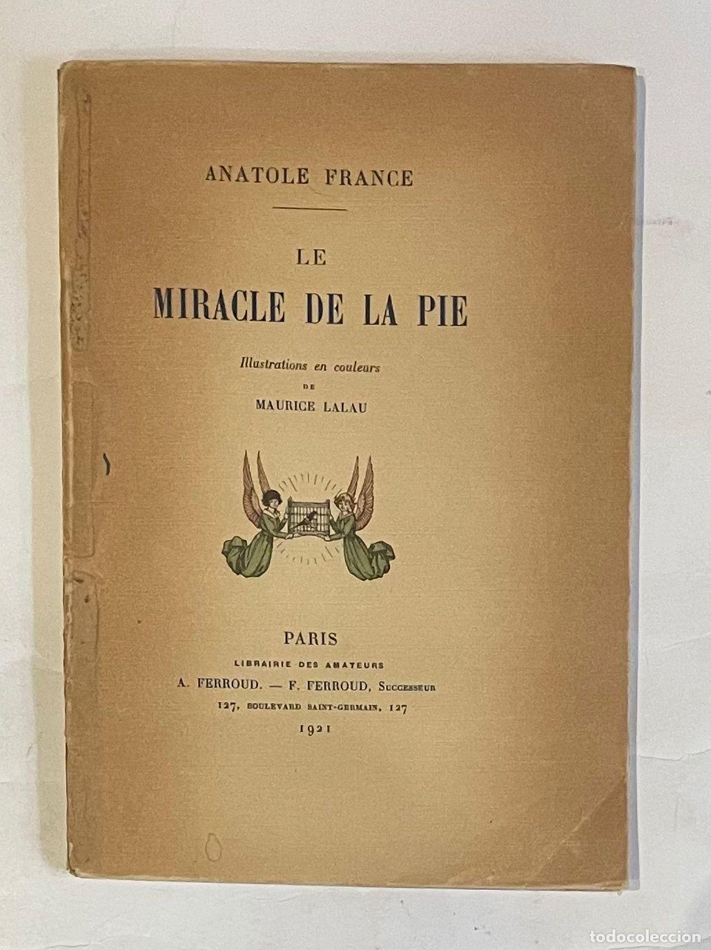 Libros: FRANCE, Anatole. - Le miracle de la pie. - Foto 1