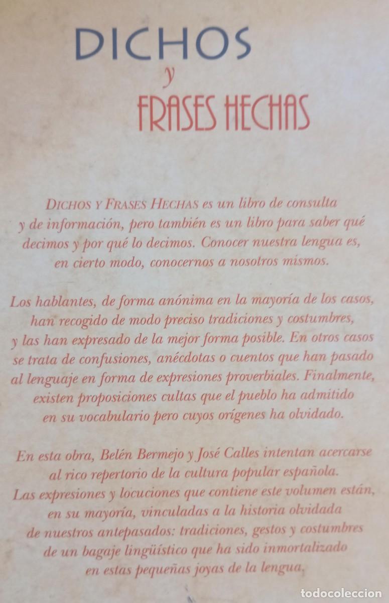 Libros: DICHOS Y FRASES HECHAS - JOSE CALLES - Foto 2