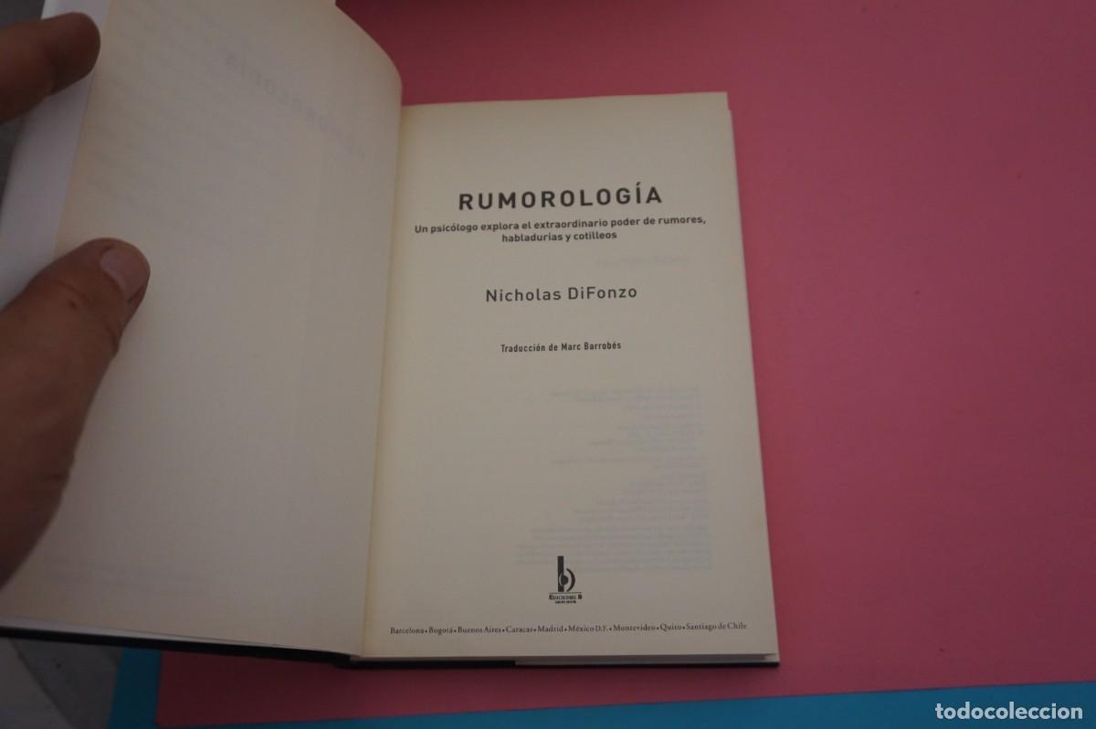 Libros: AR9C/ RUMOROLOGIA - NICHOLAS DIFONZO / EDICIONES B - Foto 2