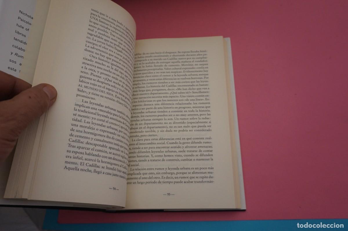 Libros: AR9C/ RUMOROLOGIA - NICHOLAS DIFONZO / EDICIONES B - Foto 4
