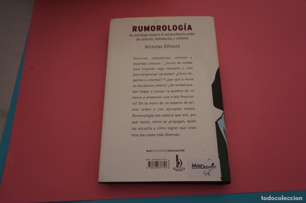 Libros: AR9C/ RUMOROLOGIA - NICHOLAS DIFONZO / EDICIONES B - Foto 5