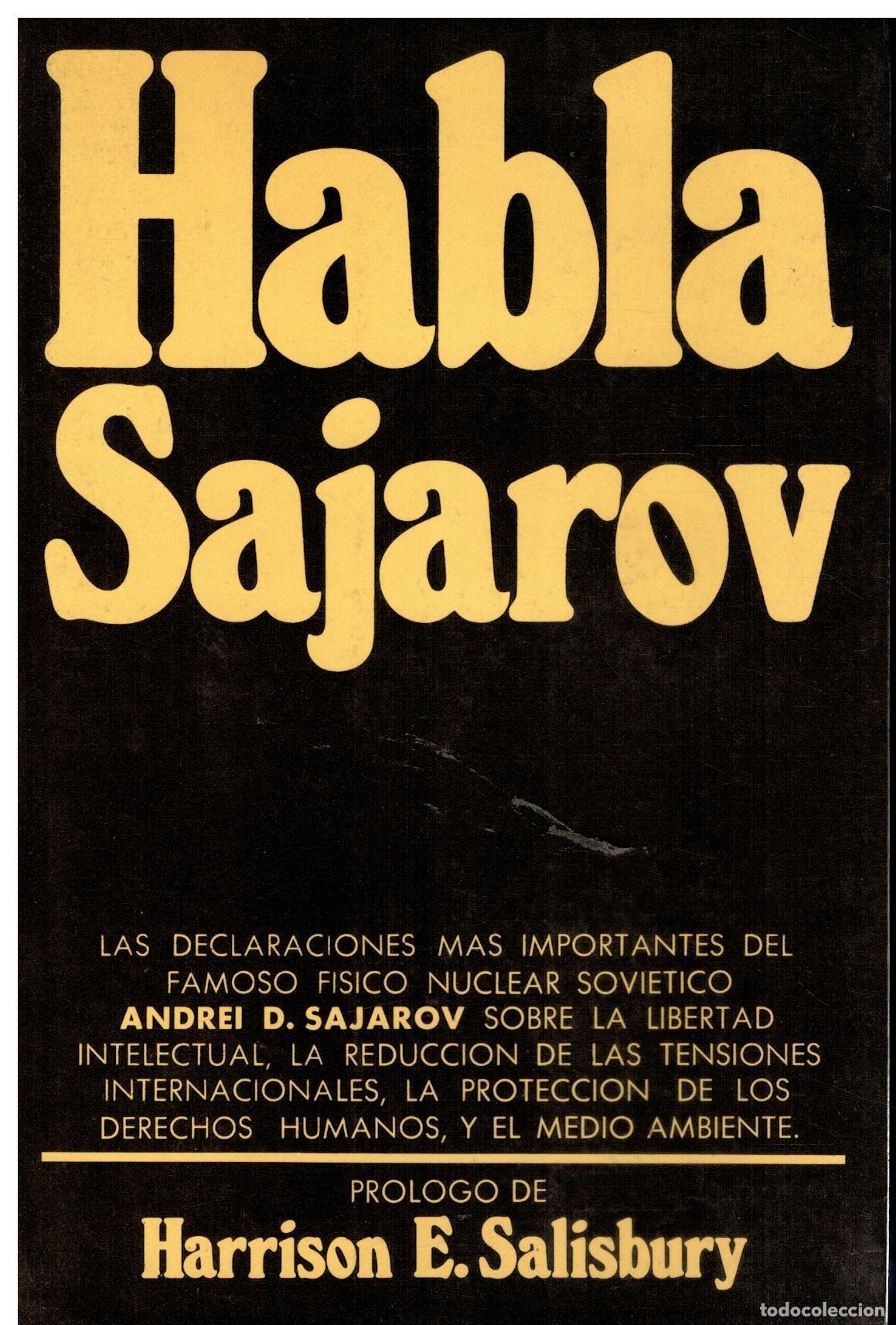 Libros: HABLA SAJAROV. Pr&oacute;logo de Harrison E. Salisbury. - Foto 1