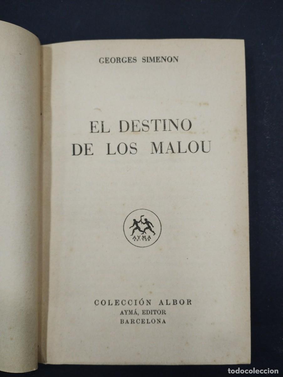 Libros: El destino de los Malou Georges Simenon a&ntilde;o 1950 - Foto 1